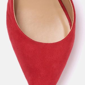 Red Solid Pump Heels (DressBerry)