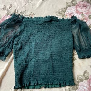 Dark Green Crop Top