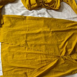 It’s a Yellow Top And Skirt Co-ord