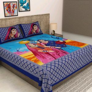 Jaipuri Printed Bedsheet Pack Of 2 Double Bed