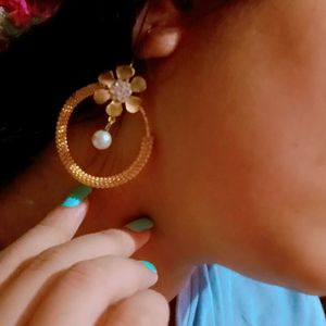 Golden French Hook Earrings