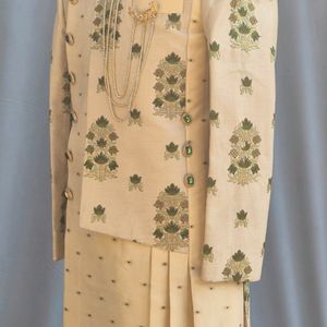 Golden Green Sherwani