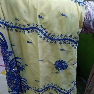 Women Saree Colour Cream