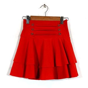 Bright Red Skirt With Shorts (Girls)