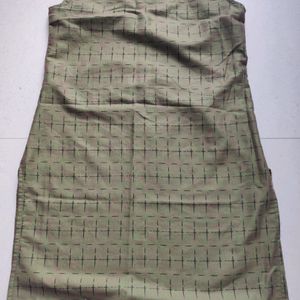 sleeveless olive green kurti