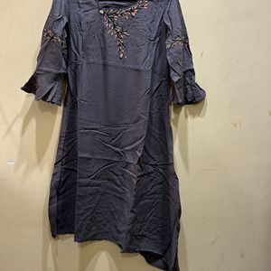 Neerus Grey Kurta Size XL