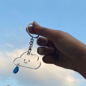 Cute Cloud Transparent Keychain