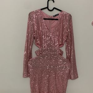 Shein Sequin Cutout Dress