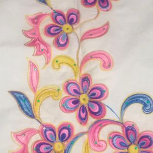 floral embroidery kurti