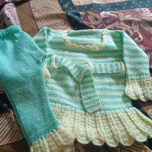 Handmade Baby Winter Frok Suit