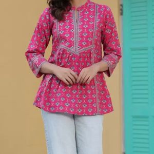 Pure Cotton Short Kurti