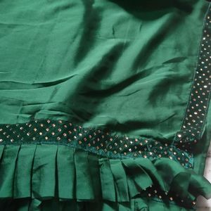 Dark Green Saree