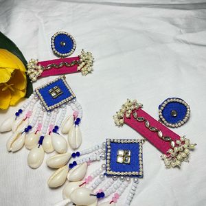 Navratri Cawari Shell Earring