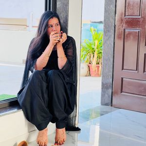 A Black Punjabi Suit