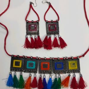 Oxidized Jewellery With Earrings