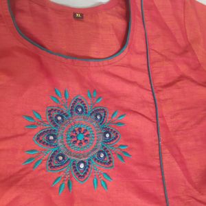 Carrot Red Women Kurti