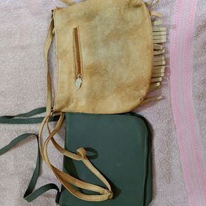 Golden And Grey Bag