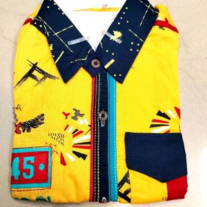 Brand New Baby Boys Printed Cotton Shirt