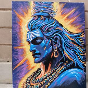 Abstract Shiv Canvas Painting