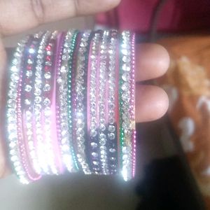 Diamond Fibre Bangles Set.