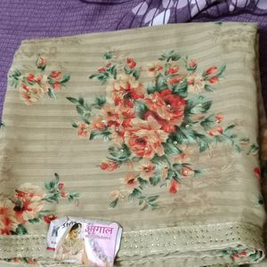 Pista Colour Saree