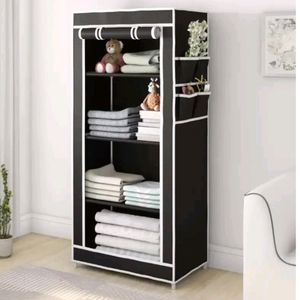 4 Shelf Closet Wardrobe With Hanging Organiser