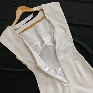 White Formal/office Dress