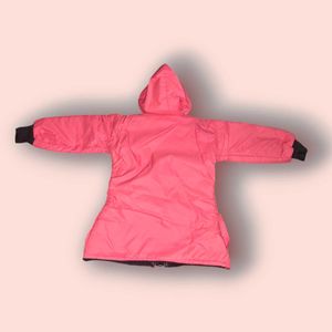 Jacket With Hoodie For Cute Baby Girl (Dark Pink)