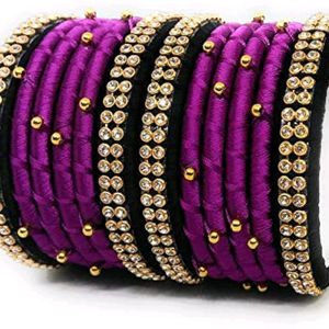 Purple & Black Bangles