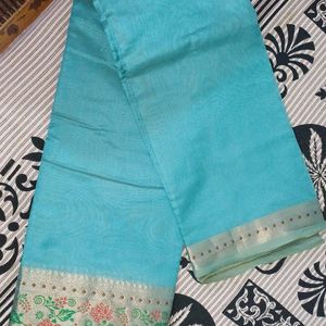 Silk Saree . Sea Ocean  Colour . Prize 1700