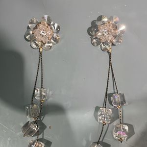 White Or Silver Flower Earrings