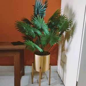 Artificial Fan Palm With Vase