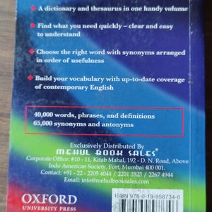 Oxford Dictionary And Treasures Of Current English