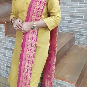 Aurelia Mustard Yellow Kurti