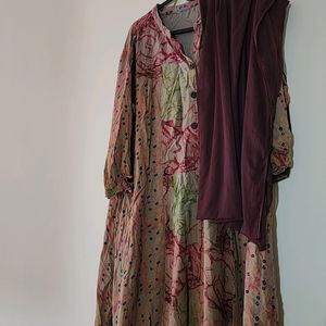 Mauve A line Kurti