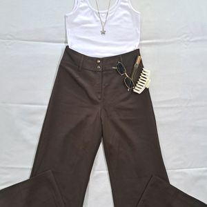 Dark Brown Straight Pants