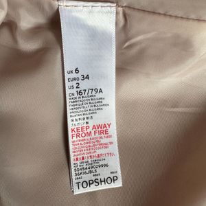 Peach Wrap Eyelet Detail Mini Skirt