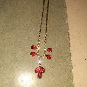 Pink Diamond Necklace With Earrings