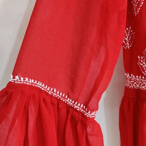 Short Chikankari Kurti