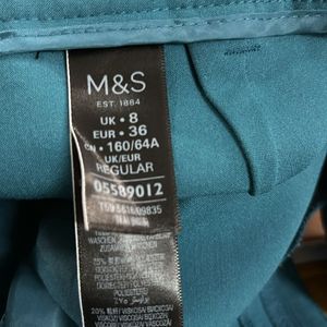 M&S Original Blue Formal Pants With Border