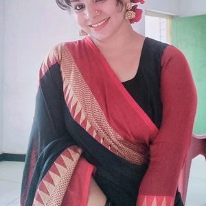 Black And Red Saree