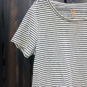 White & Black Strips Tshirt