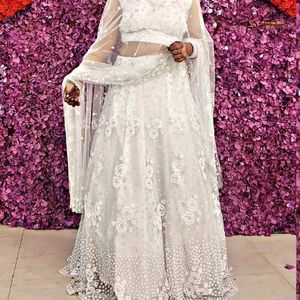 Beautiful White Pearl Lehenga 🤍✨️🦢