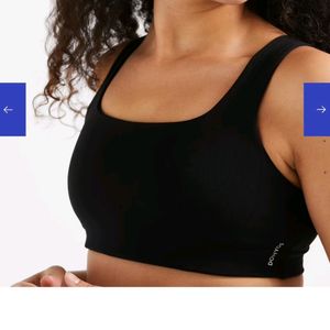 Black Cotton Sports Bra From Decathlon