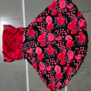 Red flower Western top