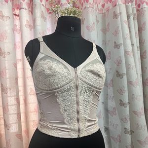 Beige Corset Bra Top