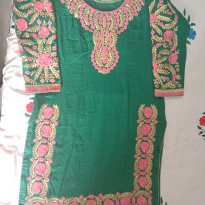 Punjabi Suit Including Embroidery Kurta & Salwar