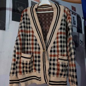 Korean Checkered Cardigan