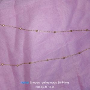 Gold Plated Chain And Earrings Set