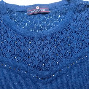 Blue Woolen Top